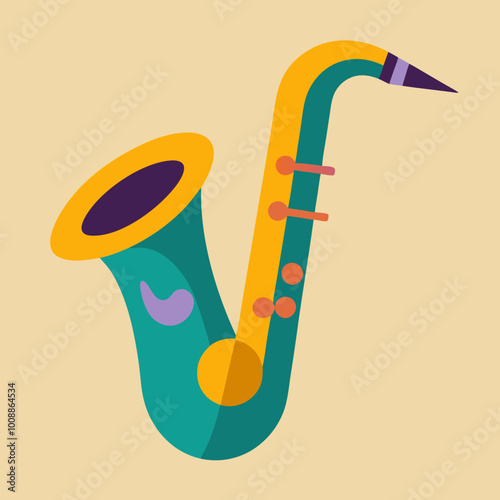 vector illustration of saxophone