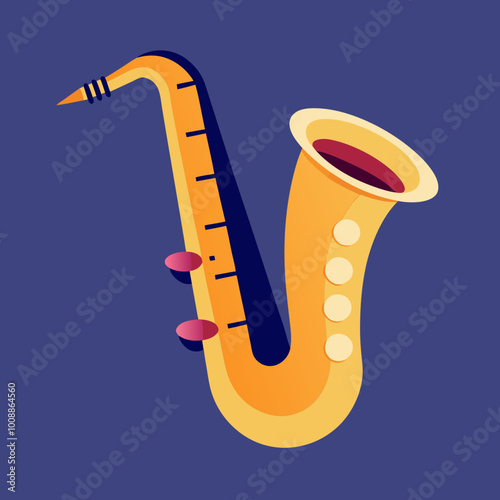 vector illustration of saxophone