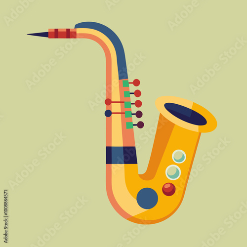 vector illustration of saxophone