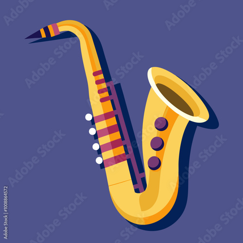 vector illustration of saxophone