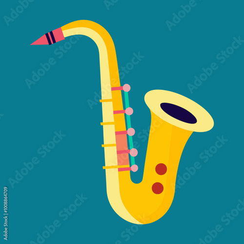 vector illustration of saxophone