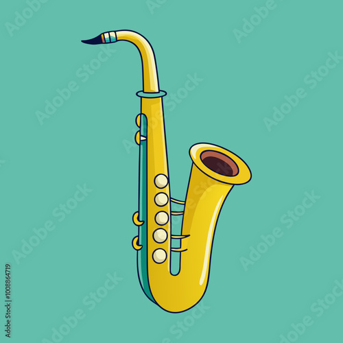 vector illustration of saxophone