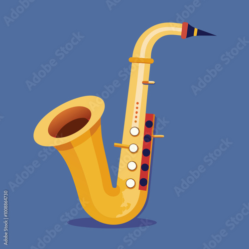 vector illustration of saxophone