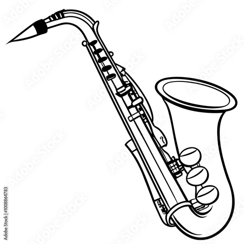 vector illustration of saxophone