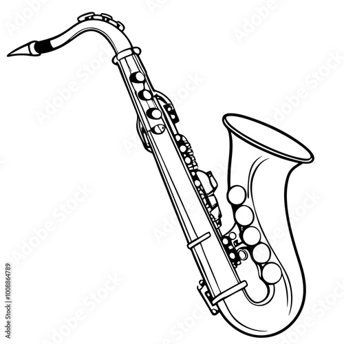 vector illustration of saxophone