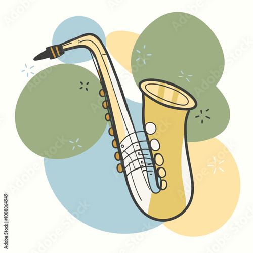 vector illustration of saxophone