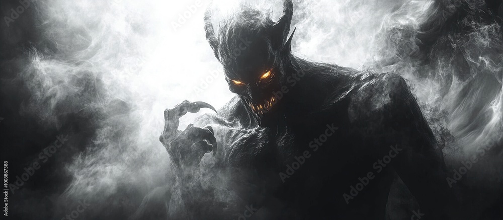 A Demon Emerging from the Smoke A Demon Emerging from the Smoke
