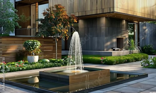  look beautiful fountain in the park