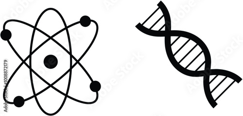 atom model isolated on white
