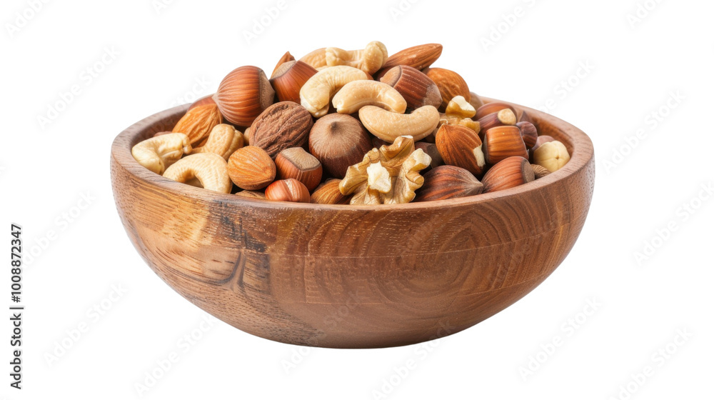 Nuts in bowl on white background Nuts in bowl on white background