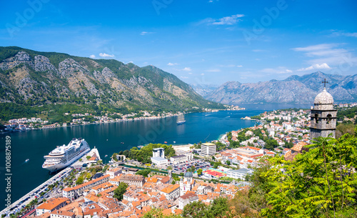 Obraz na płótnie view on Kotor old town in Montenegro w salonie