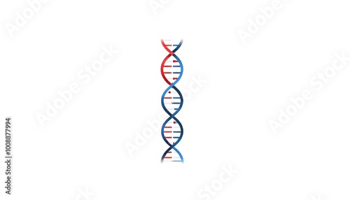 Minimalist DNA Strand logo icon representing Health, biotech