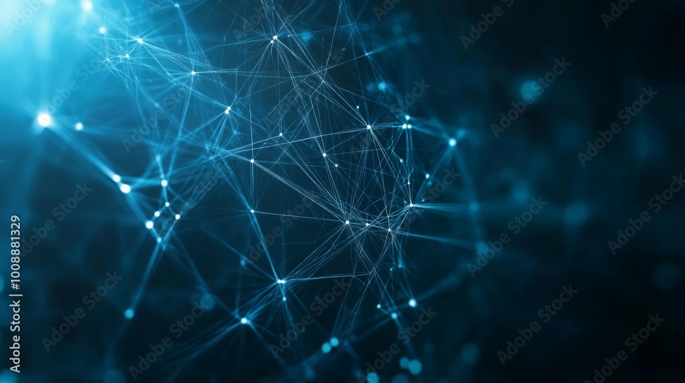 A vibrant blue abstract representation of interconnected nodes and lines, symbolizing technology, data transfers, or neural networks. A vibrant blue abstract representation of interconnected nodes and lines, symbolizing technology, data transfers, or neural networks.