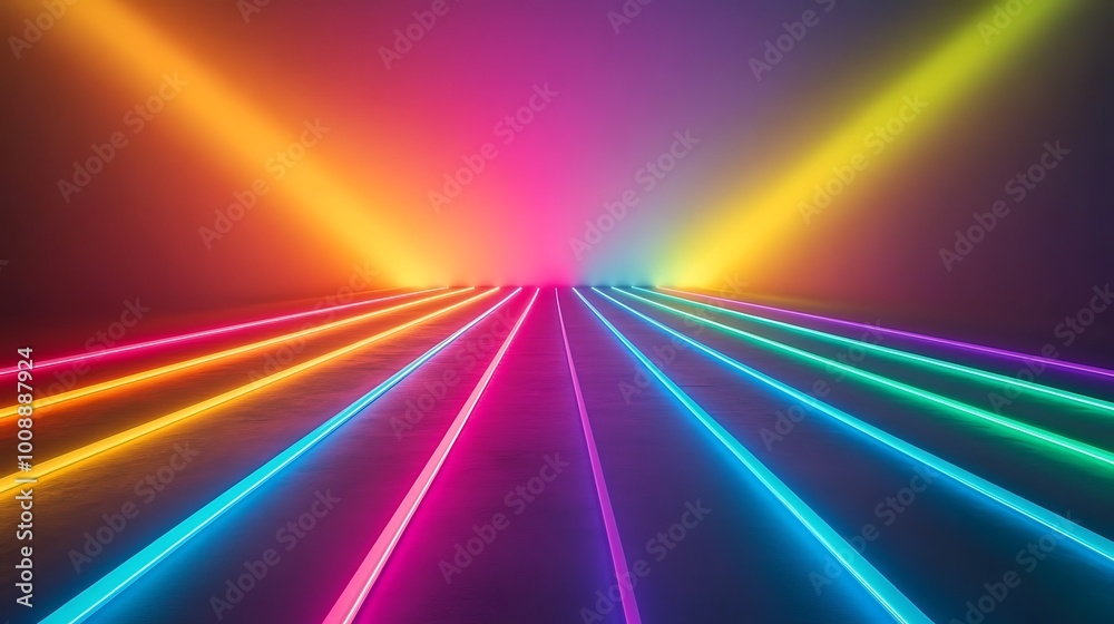Abstract background with neon lights and smoke. Abstract background with neon lights and smoke.