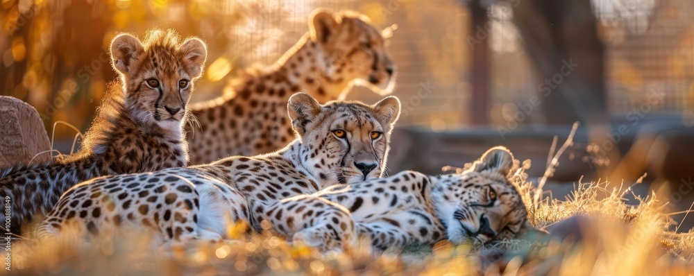Obraz premium Zoo animals in a naturalistic habitat, dynamic and diverse, Urban, Soft hues, Photograph, Wildlife care