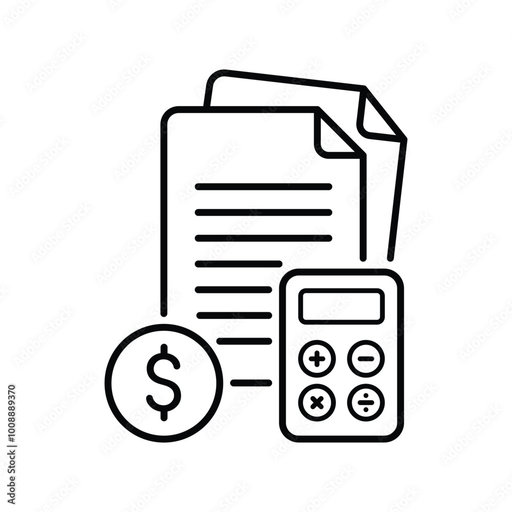 Financial statement document stock illustration Financial statement document stock illustration