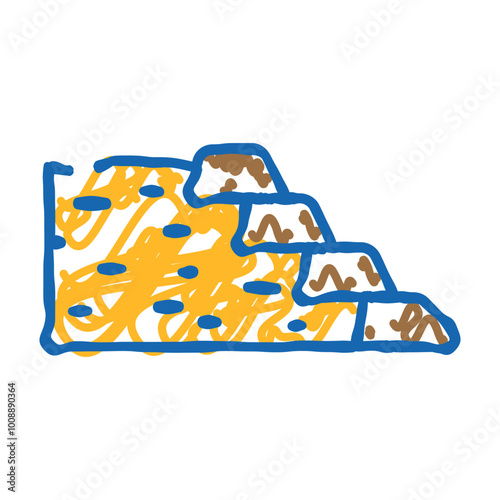 tailings management doodle icon sketch vector. tailings management sign. isolated symbol illustration