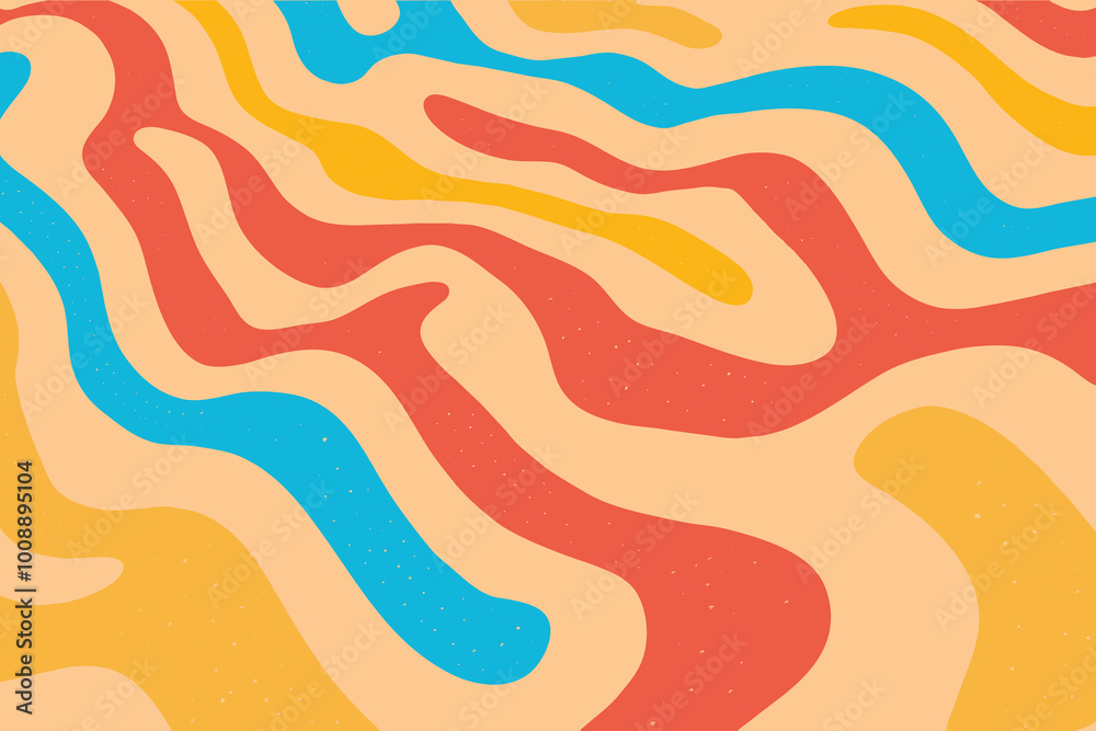 Wavy bold curved lines and squiggles ornament. brush strokes vector seamless pattern. colorful wallpaper. Wavy bold curved lines and squiggles ornament. brush strokes vector seamless pattern. colorful wallpaper.