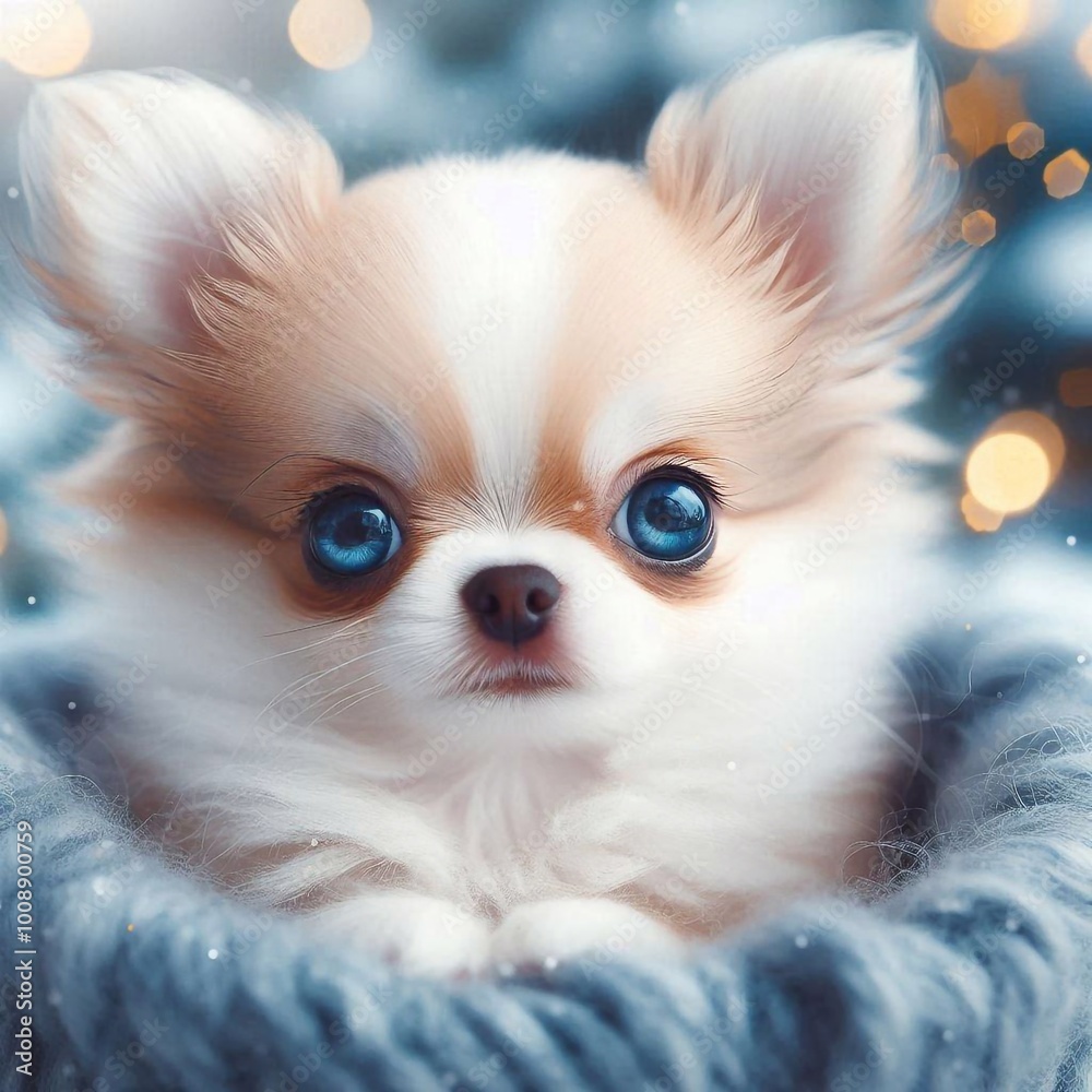 Obraz premium Chiwawa im Winter