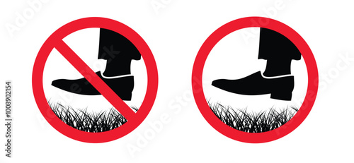 Caution, warning, please stay off the lawn Prohibited keep off the green grass or forbidden stepping on the garden. keep off the grass or please stay off the grass. Do not step on the grass.