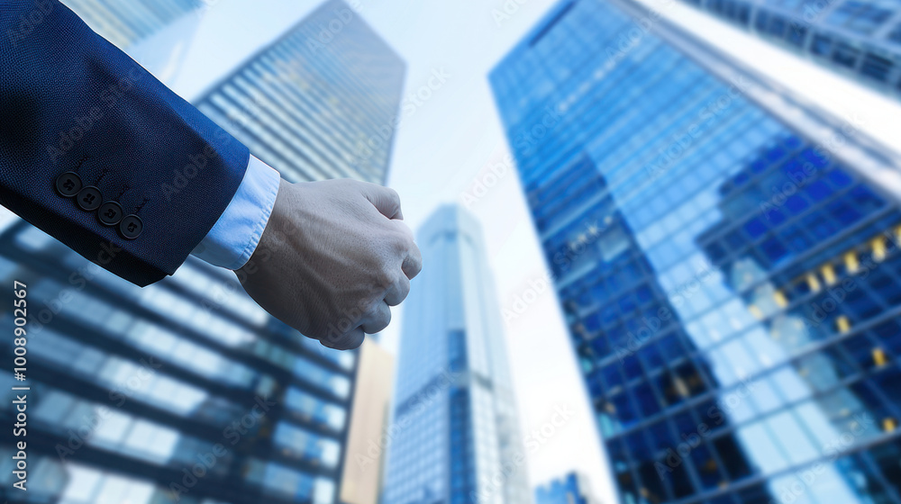 Fototapeta premium A high-level investment banking firm advising corporate clients on mergers, acquisitions, and raising capital for expansion.
