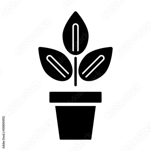 Indoor Plants Glyph Icon Design