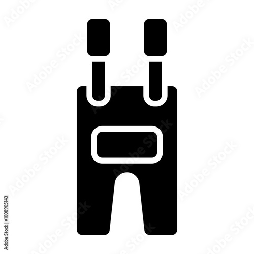 Overalls Glyph Icon Design