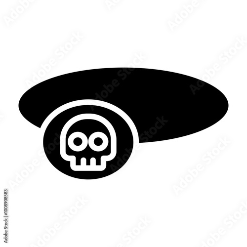 Eyepatch Glyph Icon Design