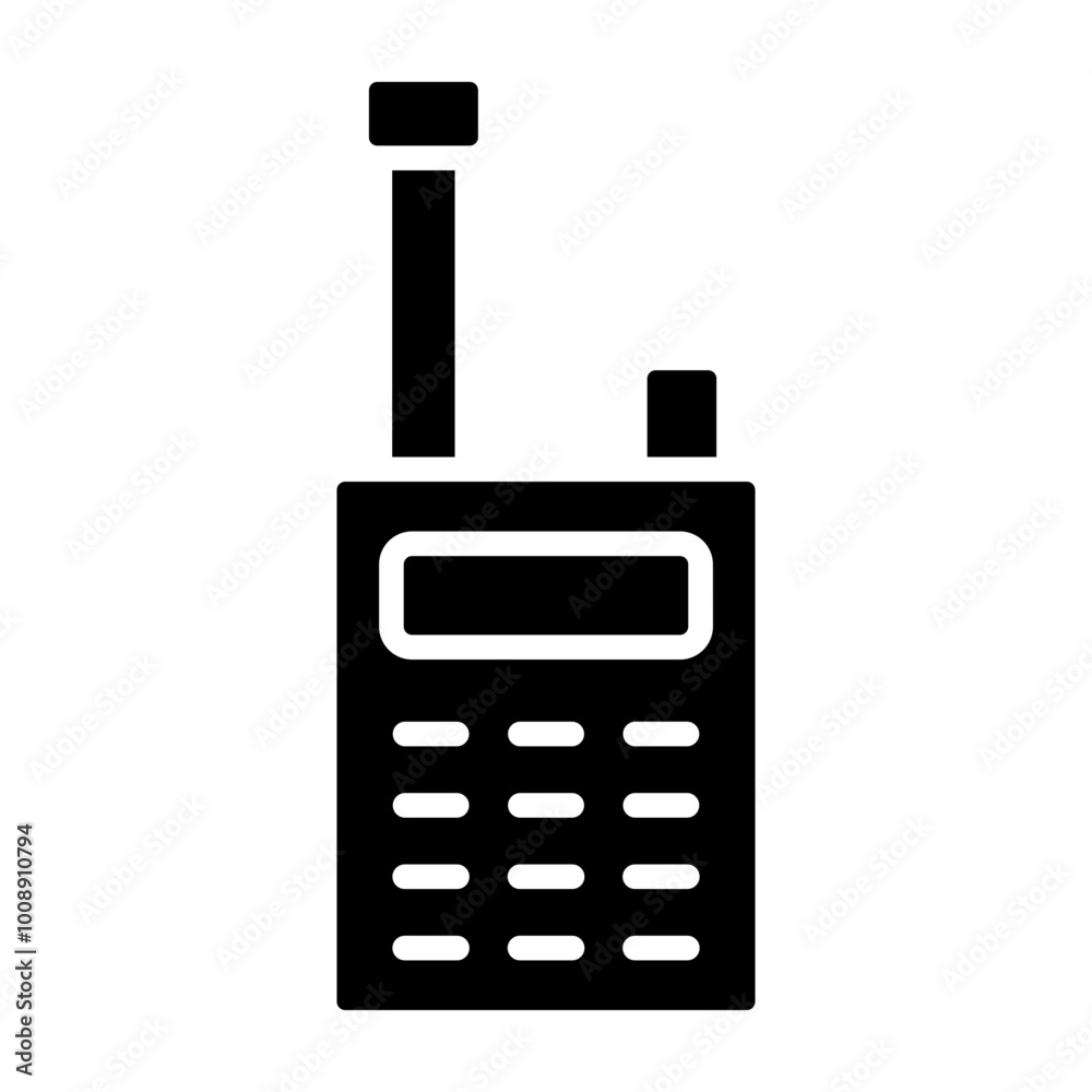 Walkie Talkie Glyph Icon Design Walkie Talkie Glyph Icon Design