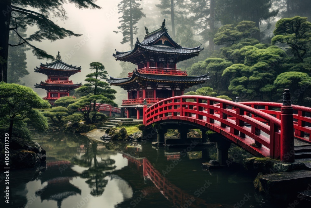 Naklejka premium Temple architecture building outdoors.