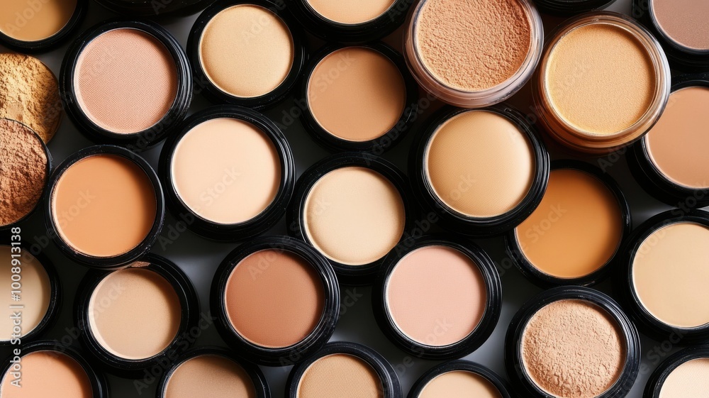 A collection of different shades of beige and tan makeup A collection of different shades of beige and tan makeup