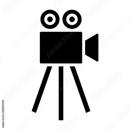 Video Camera Glyph Icon Design