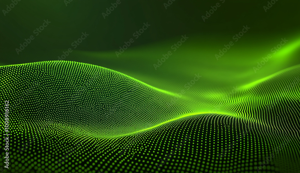 Abstract green background with a digital mesh Abstract green background with a digital mesh