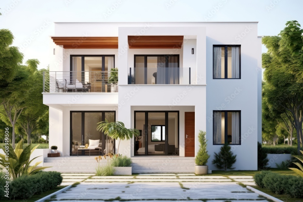 Fototapeta premium Modern luxury home exterior design