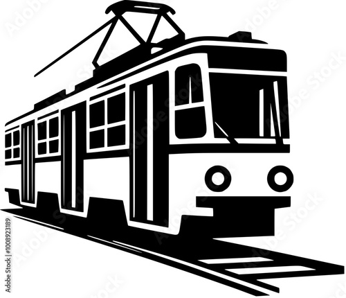 tram in the city Generative AI