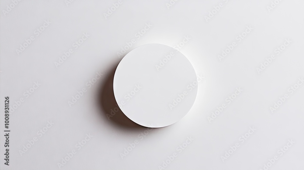 Blank badge on a minimal white surface, perfect for conference or event designs with ample space for text or branding. Blank badge on a minimal white surface, perfect for conference or event designs with ample space for text or branding.