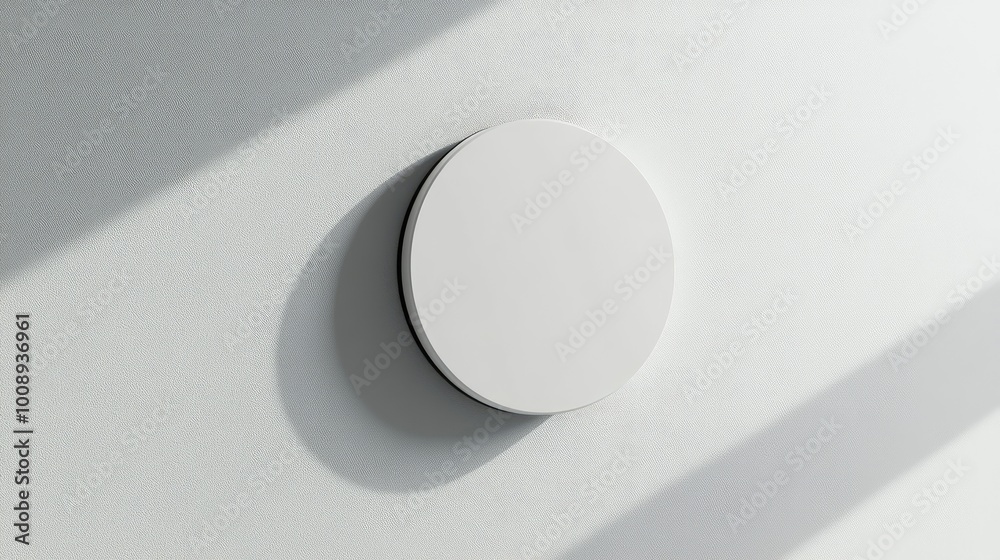 Empty badge mockup on a smooth white background, ideal for customization with plenty of space for design elements. Empty badge mockup on a smooth white background, ideal for customization with plenty of space for design elements.