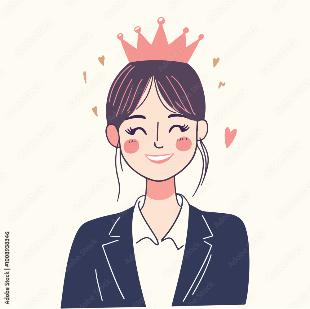 Queen man design cartoon Flat illustration Queen man design cartoon Flat illustration