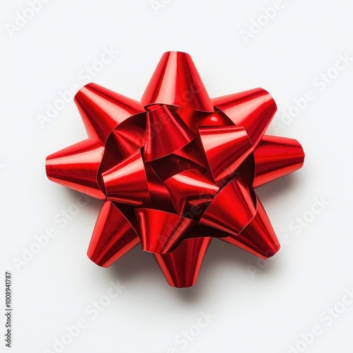 Christmas Red gift bow red decoration appliance.