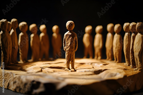 DEIB Diversity, Equity, inclusion, and Belonging bullying and harassment concept. wooden model.