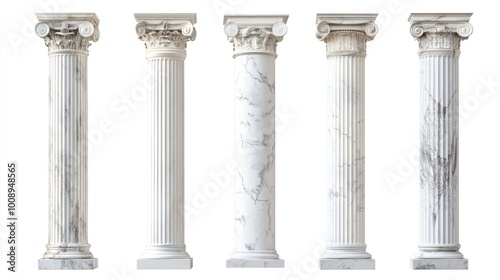 Marble pillars architecture columns ancient. photo