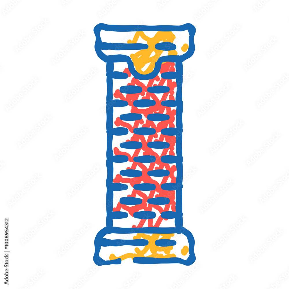 tube smoker doodle icon sketch vector. tube smoker sign. isolated symbol illustration tube smoker doodle icon sketch vector. tube smoker sign. isolated symbol illustration
