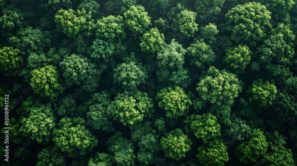 Aerial View of Lush Green Forest Canopy Aerial View of Lush Green Forest Canopy