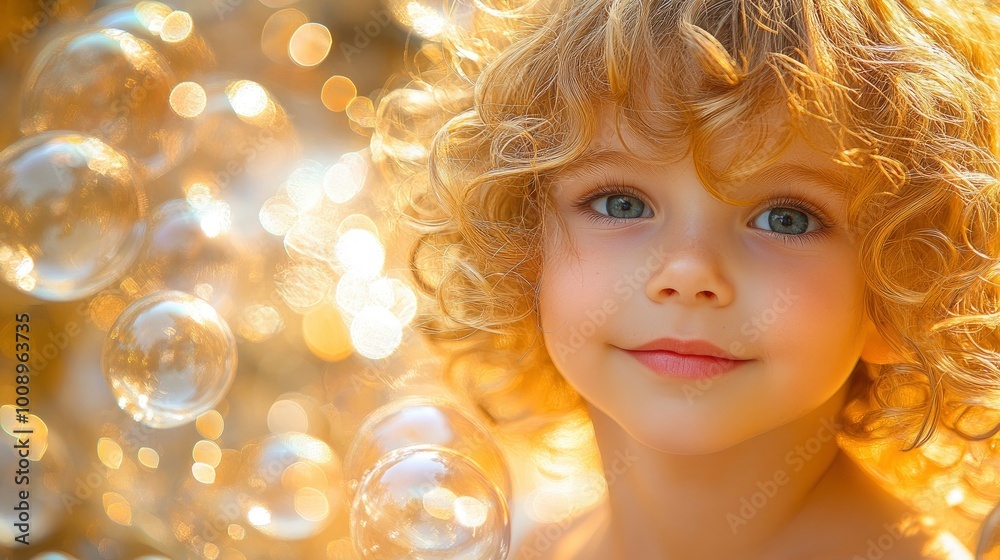 Adorable Little Girl with Curly Hair and Sparkling Eyes Adorable Little Girl with Curly Hair and Sparkling Eyes