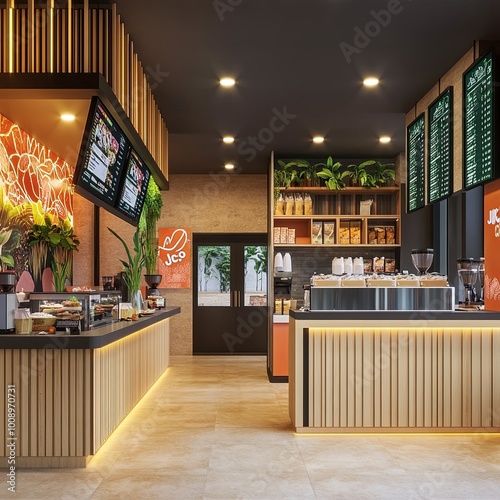 Ordering place and cashier at JCo cafe, located in Serang City, Banten photo