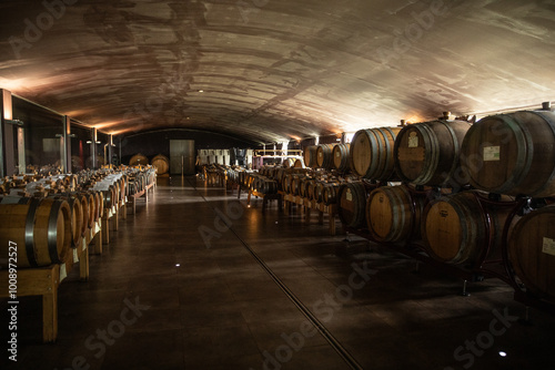 Balsamic vinegar barrels where the vinegar waits to be aged.