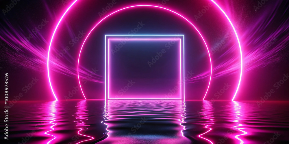 Decorative frame with neon violet toxic smoke and lightning discharges isolated on transparent background. Illustration of a circle glowing in the dark No.0017 Decorative frame with neon violet toxic smoke and lightning discharges isolated on transparent background. Illustration of a circle glowing in the dark No.0017