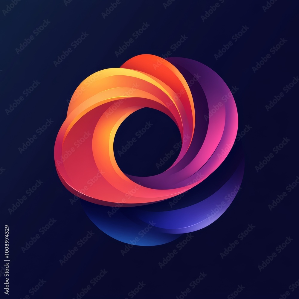Abstract Circular Design Colorful Swirling Shapes Graphic Design Element Abstract Circular Design Colorful Swirling Shapes Graphic Design Element