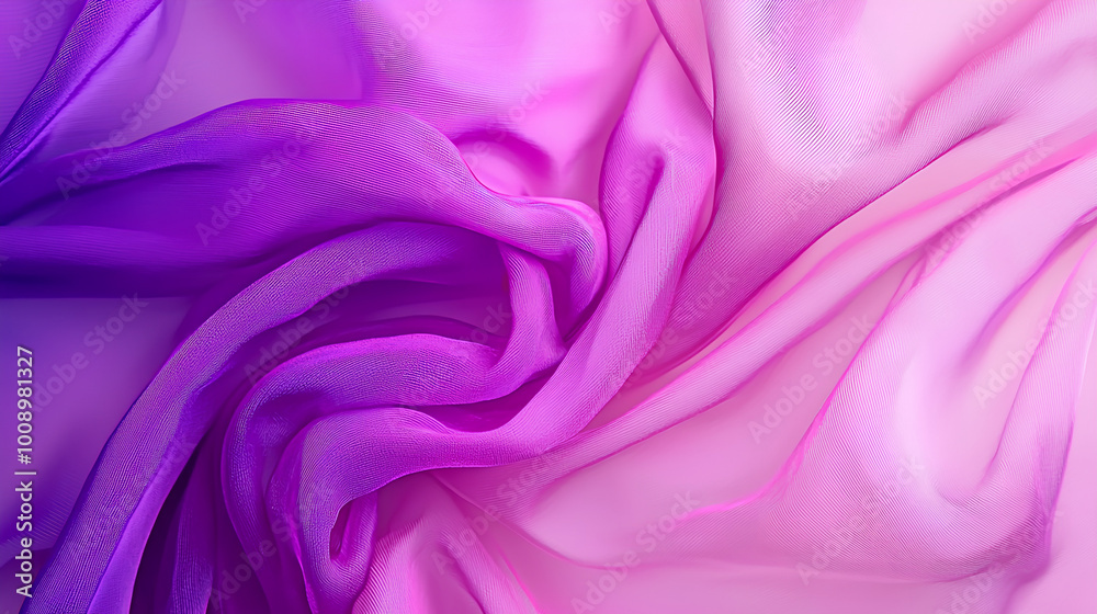 Obraz premium Purple and pink fabric with a swirl pattern