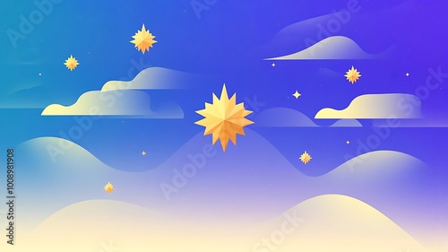 2d Wallpaper with a grainy gradient color schemer